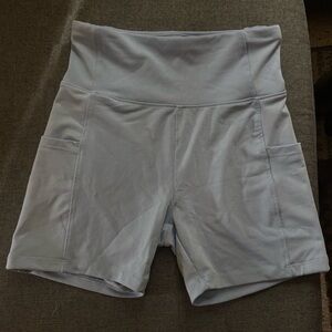 Light Gray Athletic Bike Shorts